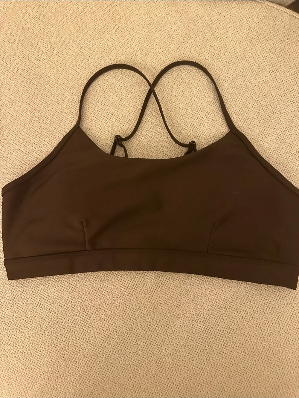 ALO Yoga Brown Minimal Strappy Sports Bra